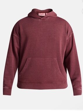No Boundaries Men’s Oversized Hoodie S Small NWT Burgundy Maroon Fleece Boxy Fit